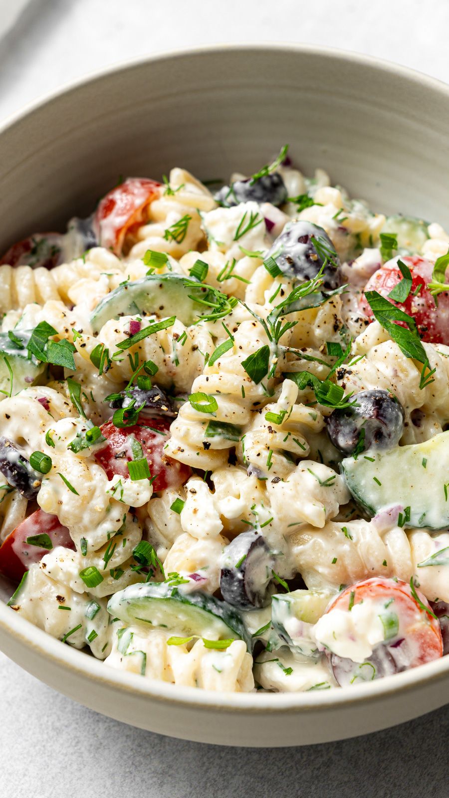 Creamy Greek-Style Pasta Salad