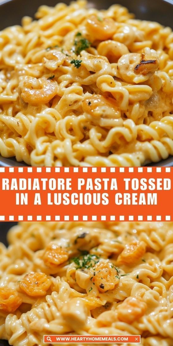 Radiatore Pasta Tossed in a Luscious Cream: A Creamy Italian Delight