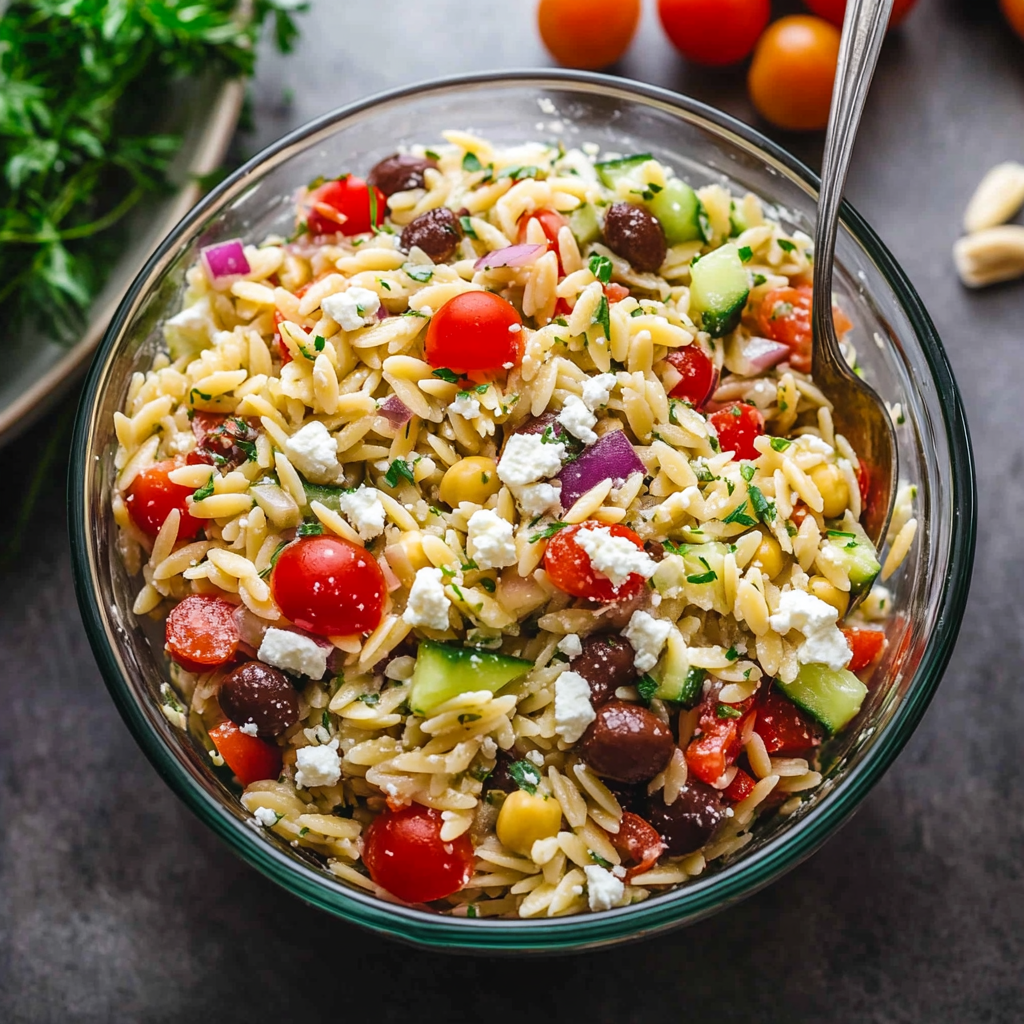 Greek Orzo Salad – Beth's Quick Bites