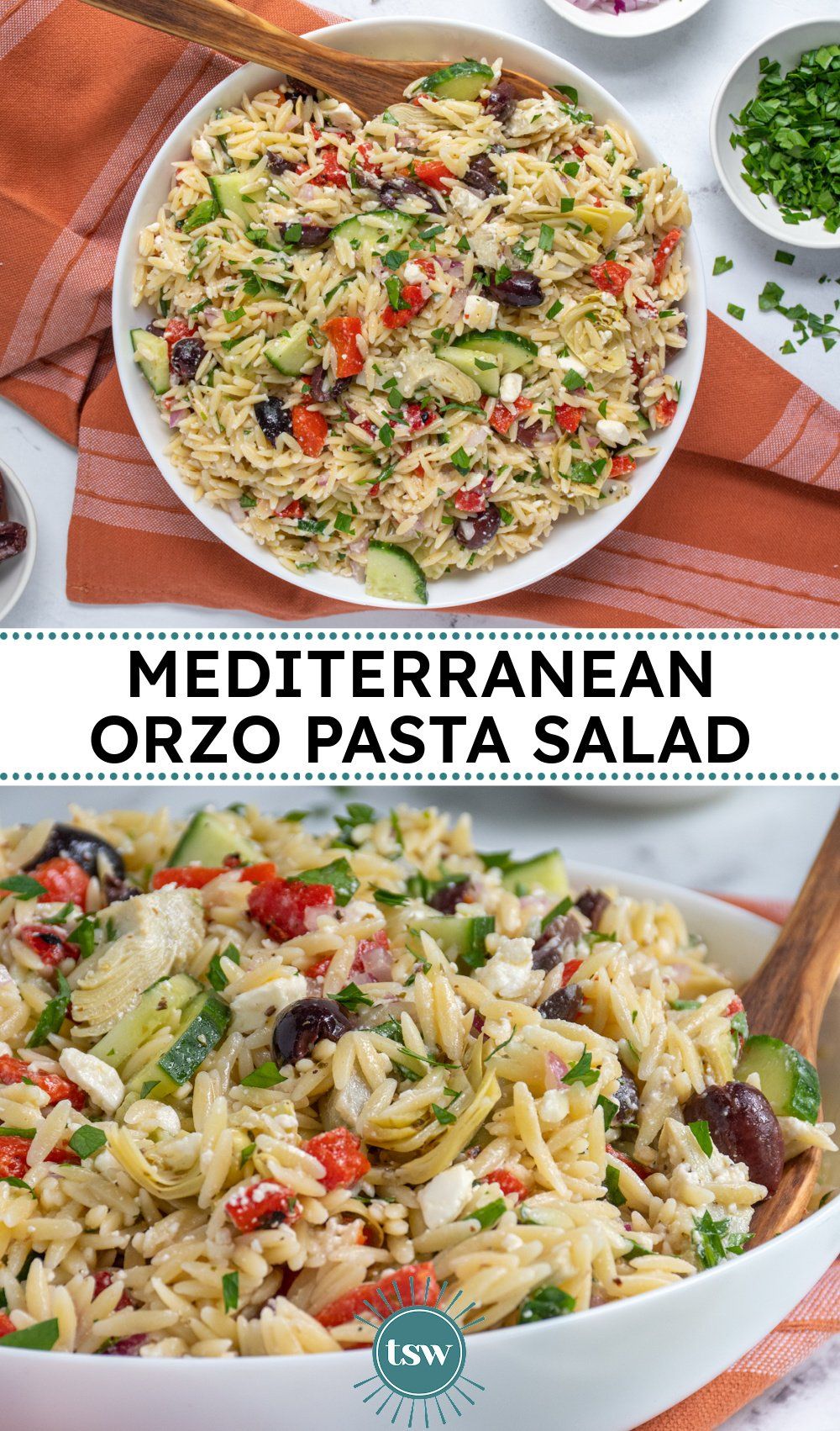 Mediterranean Orzo Salad - The Schmidty Wife