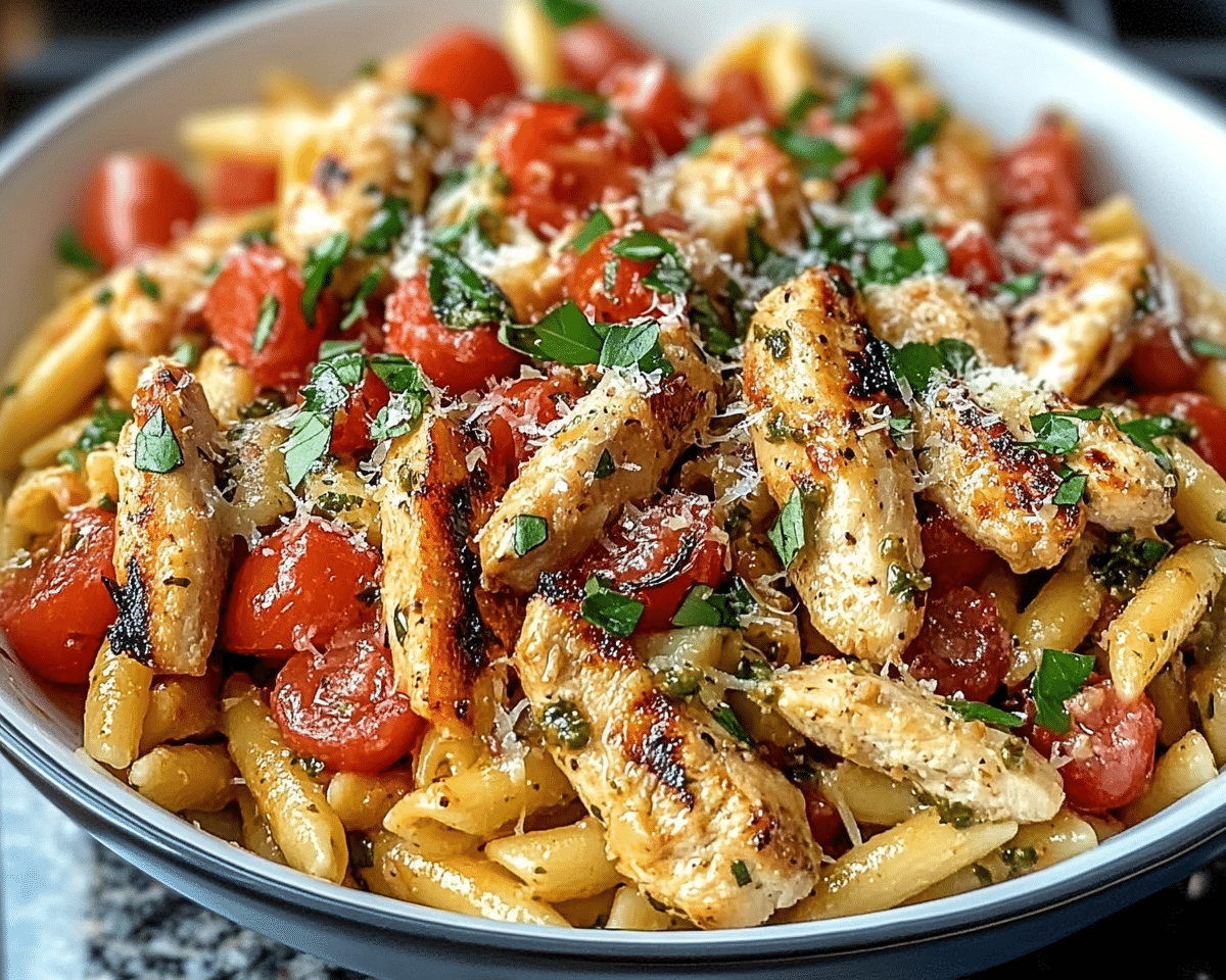 Bruschetta Chicken Pasta – A Fresh & Flavorful Dinner - RecipeSize