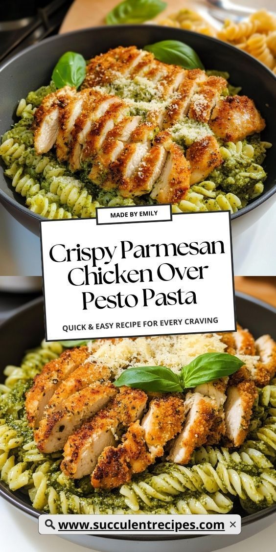 Pesto Pasta with Parmesan Chicken Perfection