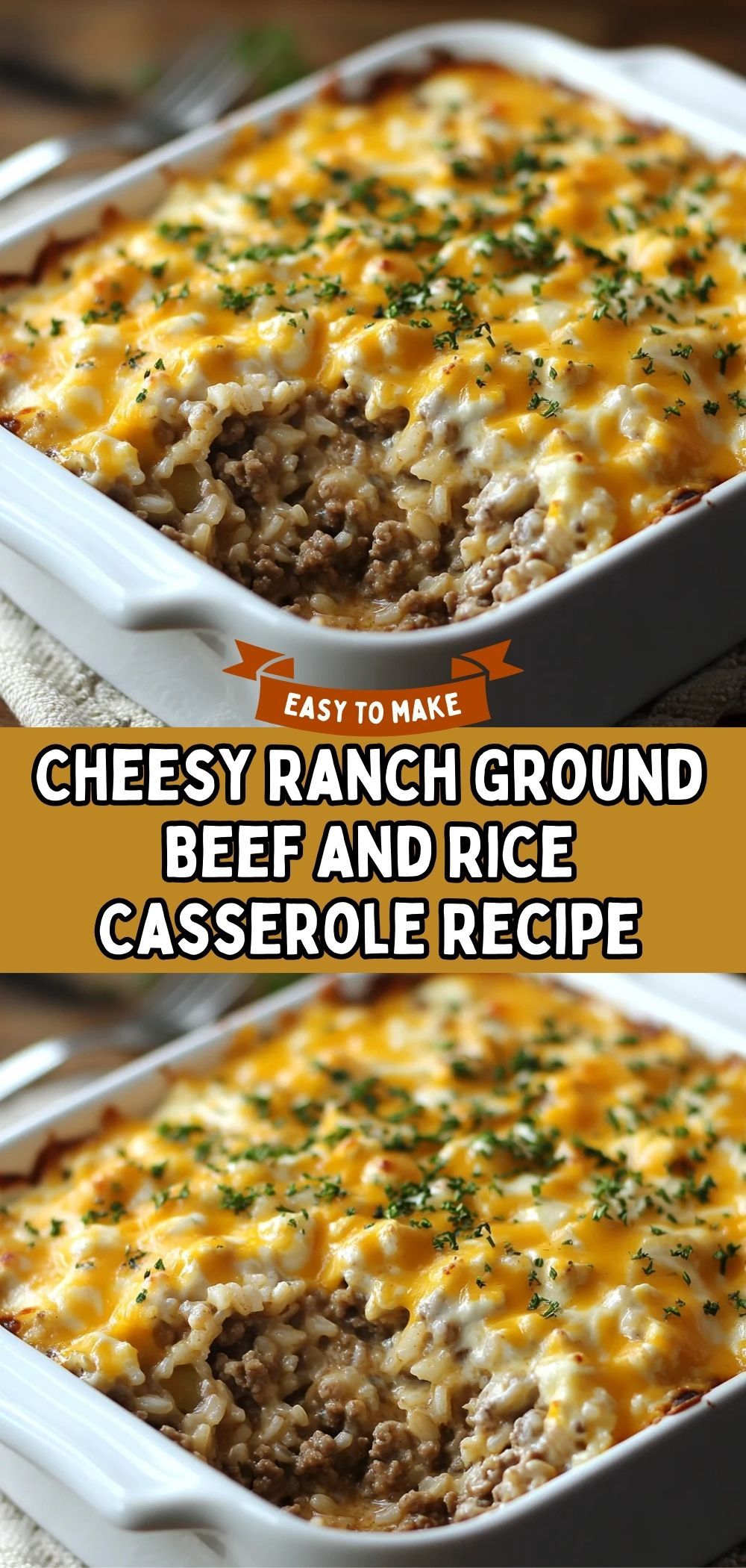 Cheesy Ranch Ground Beef and Rice Casserole Recipe