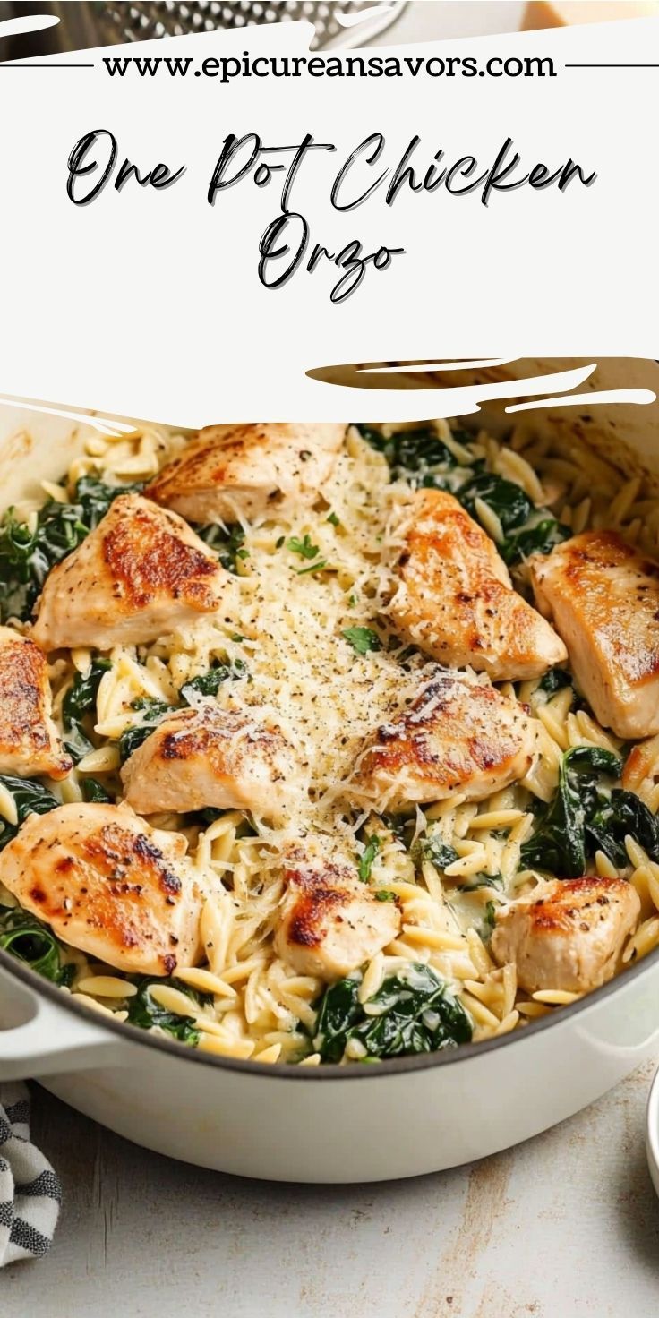 Creamy One Pot Chicken Orzo – Quick & Healthy 30 Minute Dinner