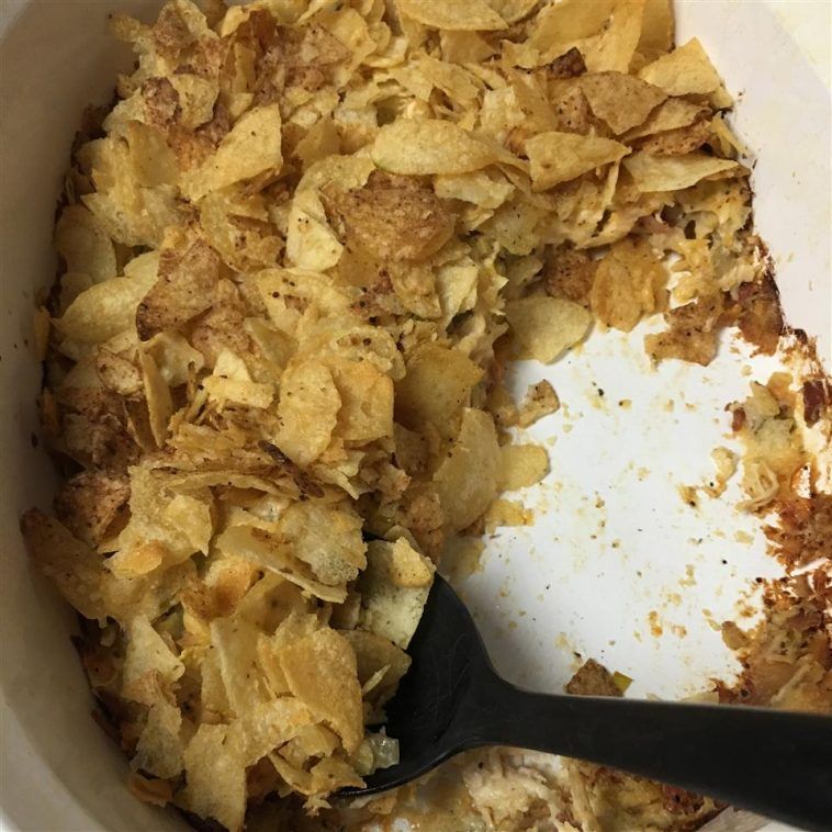 Crispy Hot Chicken Salad Casserole - Delish Grandma's Recipes