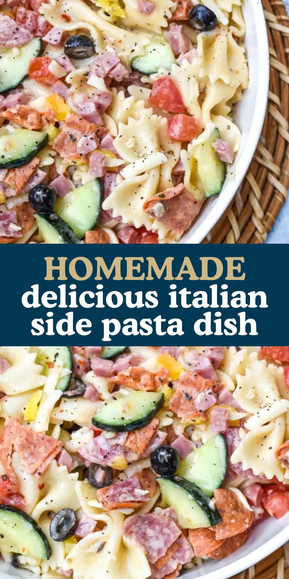 Homemade Delicious Italian Side Pasta Dish