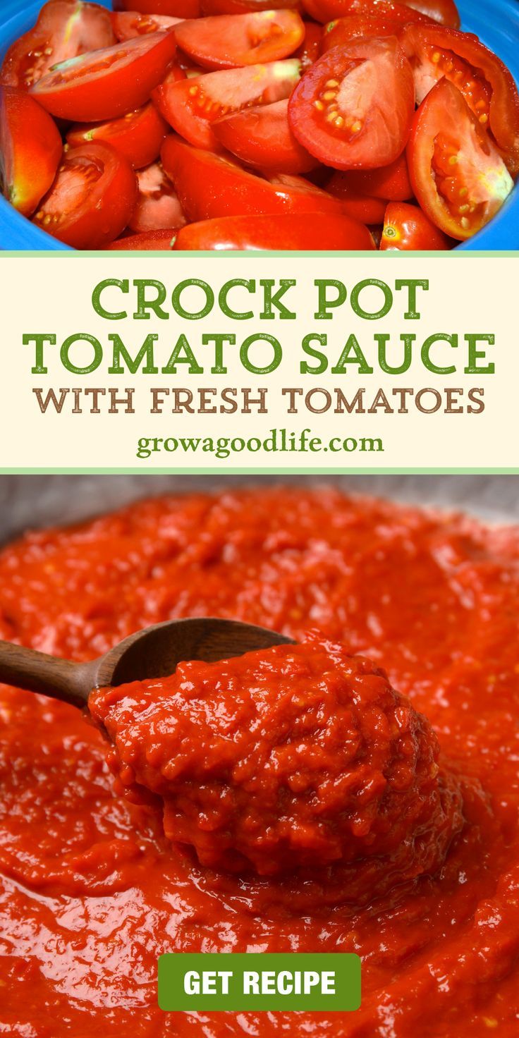 Crock Pot Tomato Sauce with Fresh Tomatoes