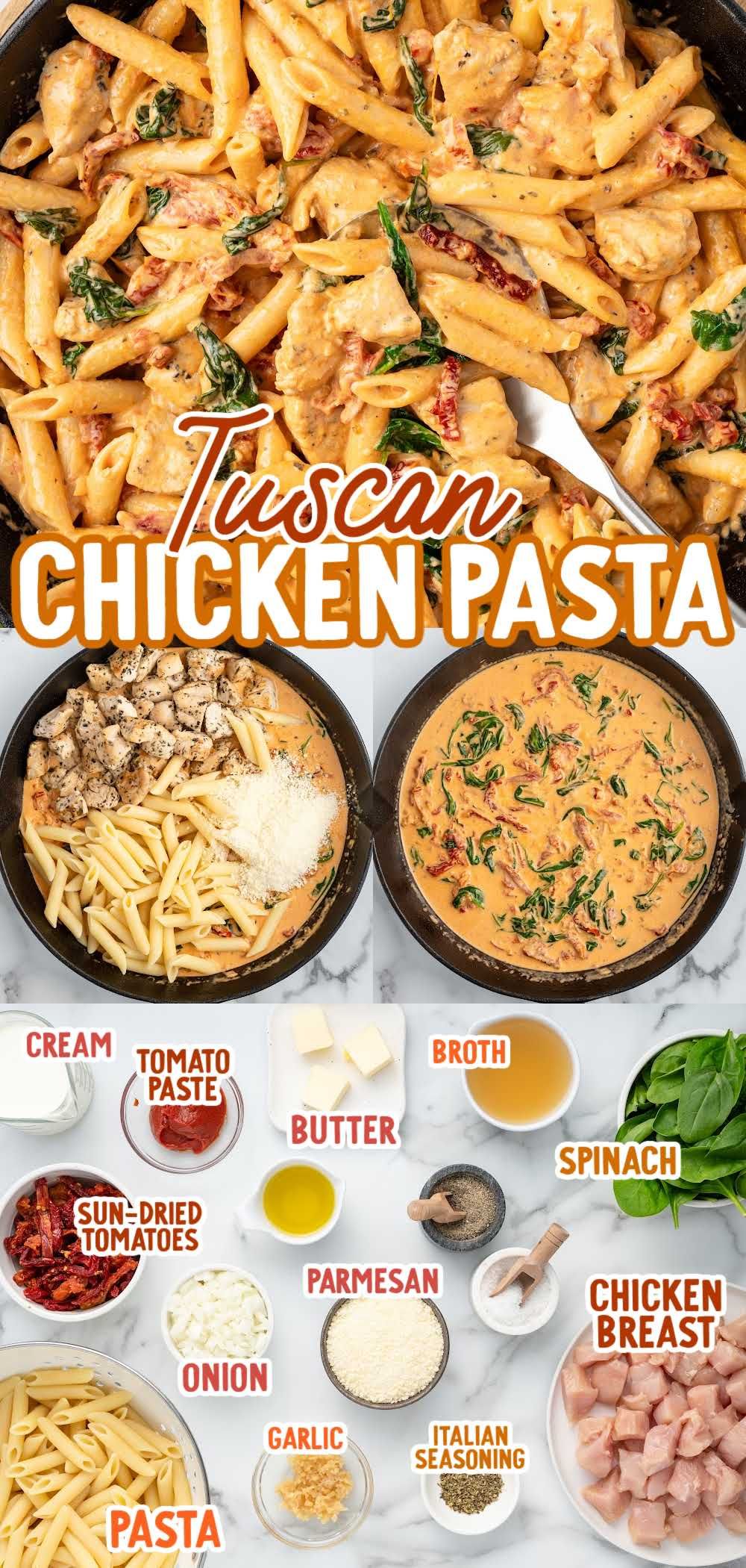 Tuscan Chicken Pasta Recipe