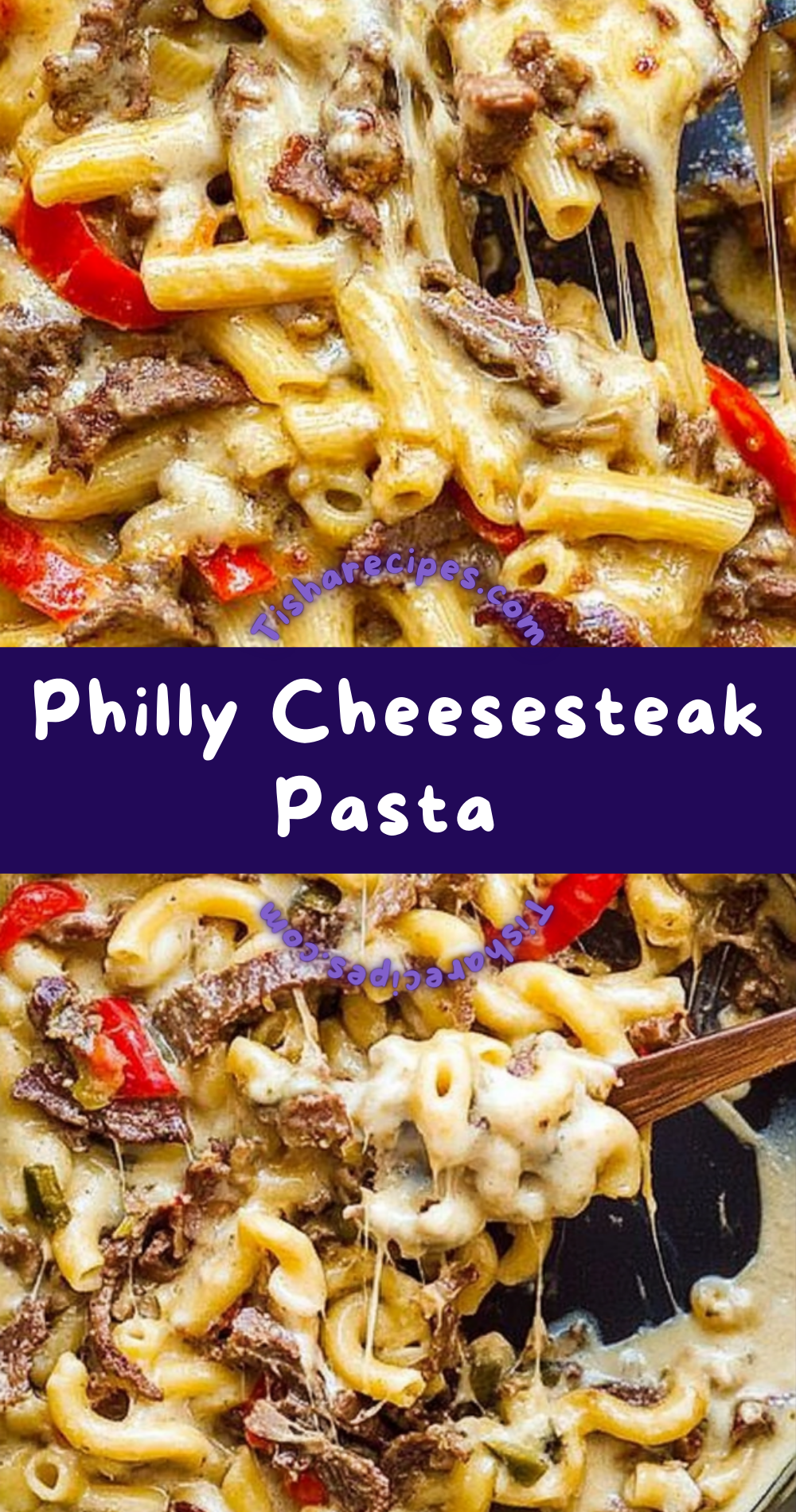 Philly Cheesesteak Pasta – Creamy & Cheesy!