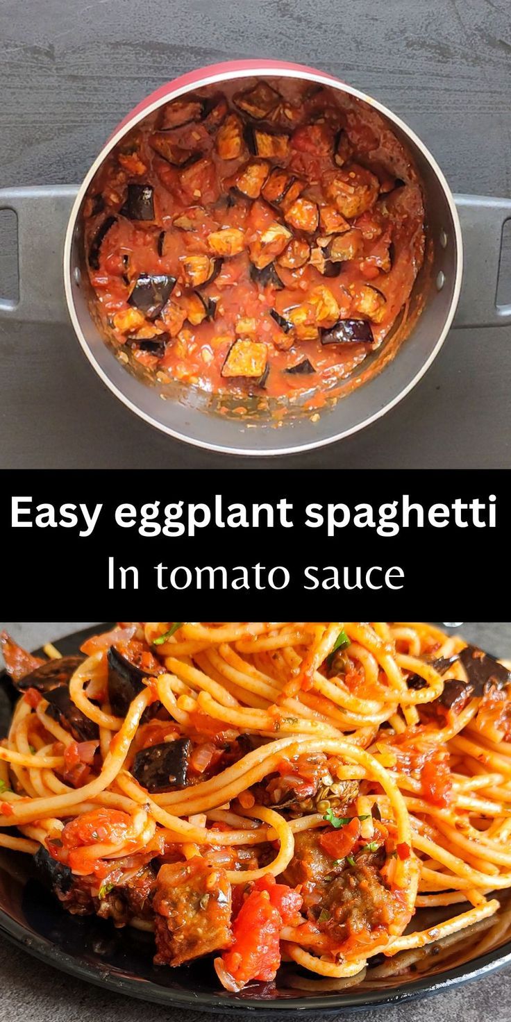 Easy eggplant spaghetti