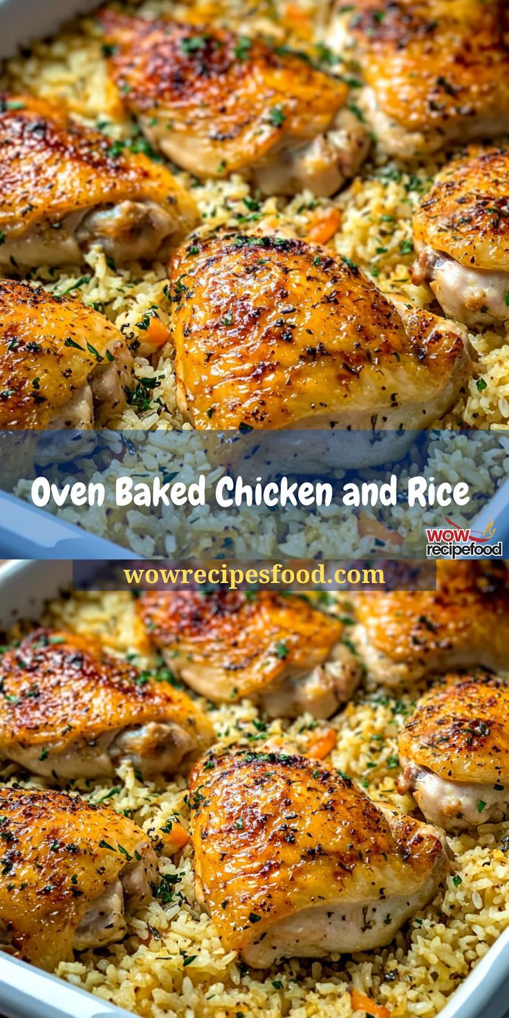 Oven Baked Chicken and Rice: A One-Pan Wonder