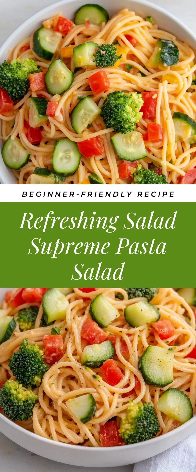 Refreshing Salad Supreme Pasta Salad