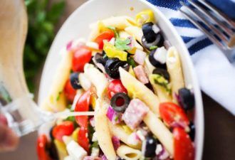 Light and Tangy Italian Pasta Salad - TASTYDONE