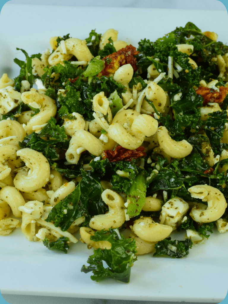 Mediterranean Kale Pasta Salad (Sam's Club CopyCat Recipe) - The Spice Girl Kitchen
