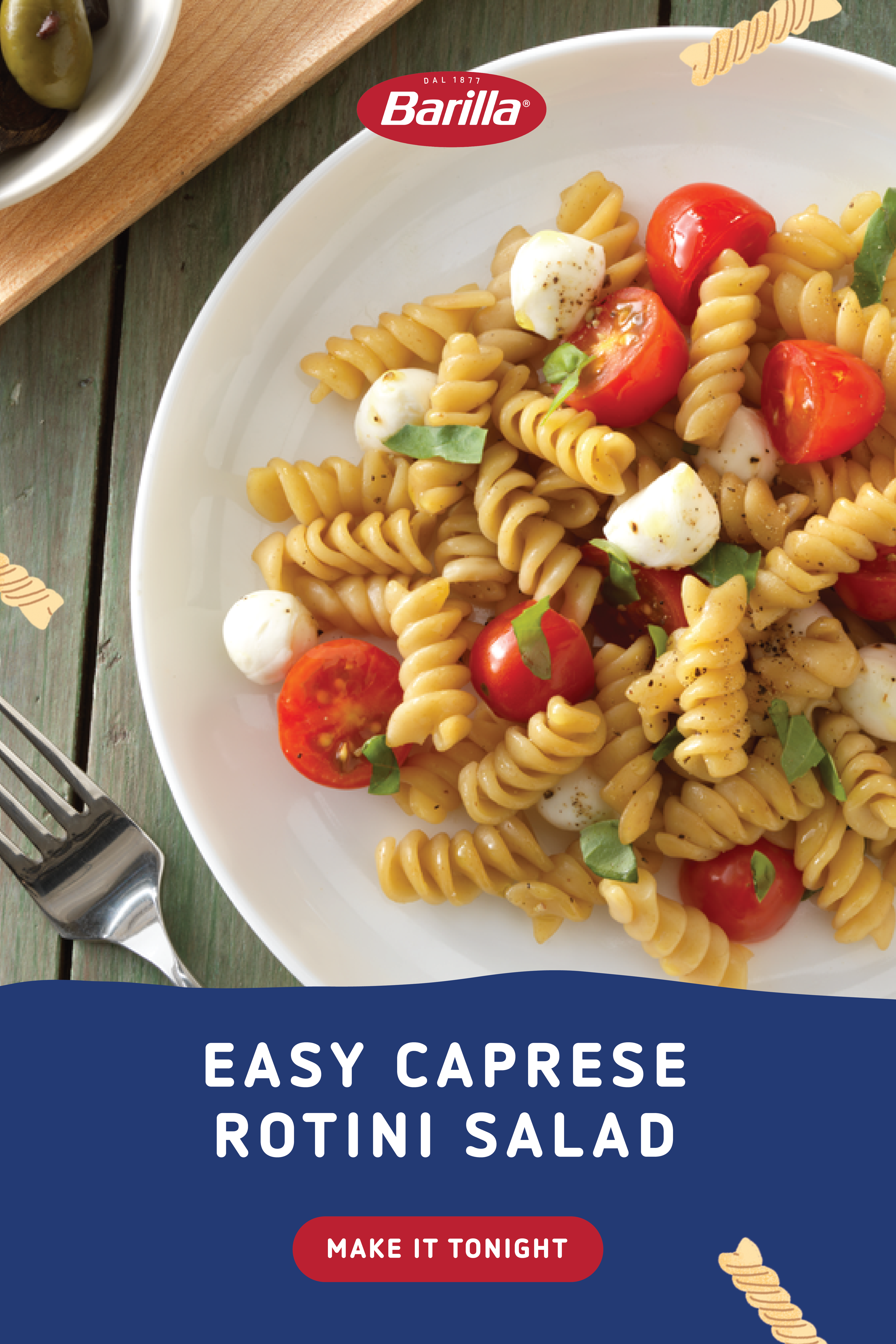 Easy Caprese Rotini Salad