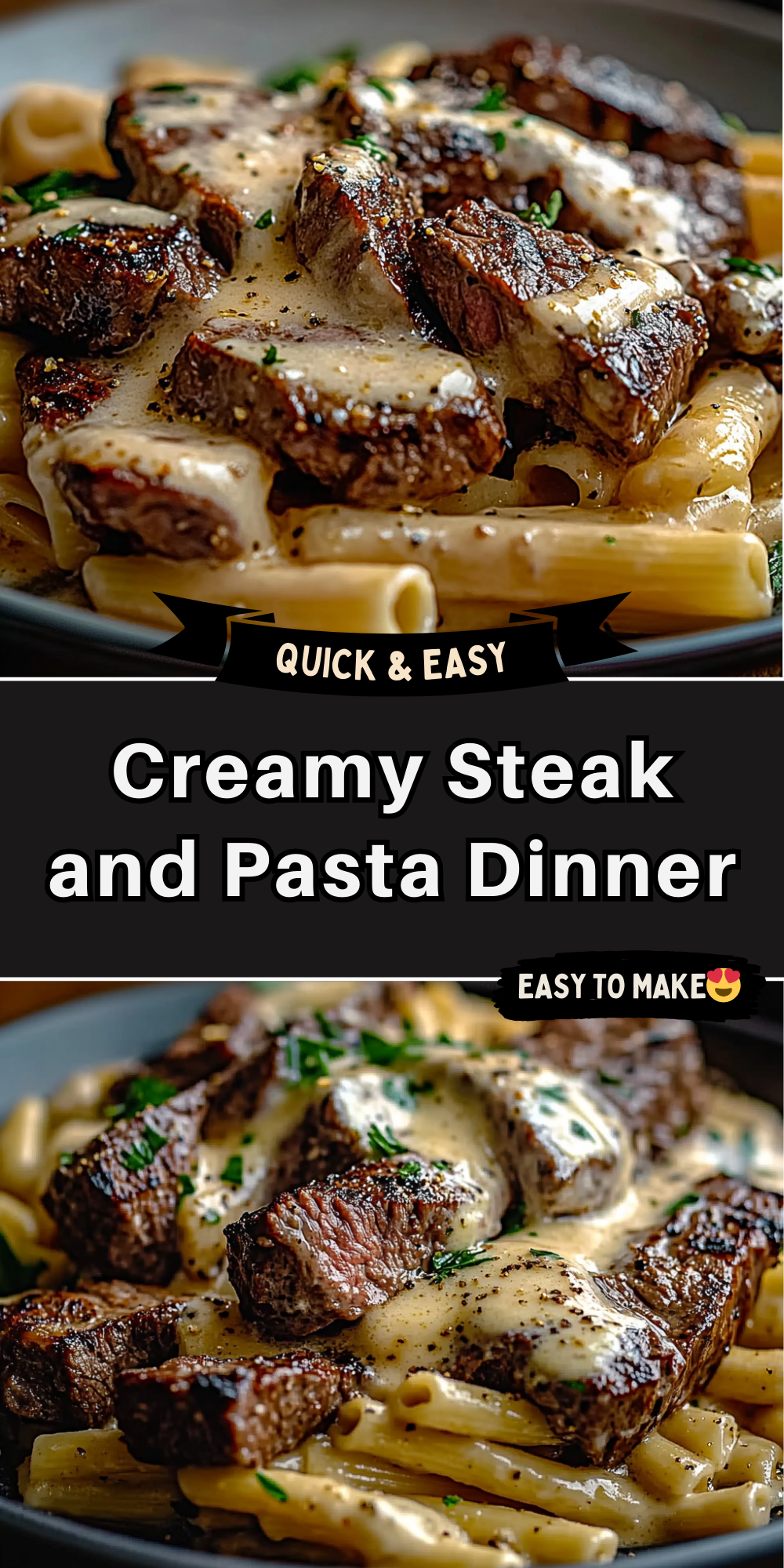 Creamy Steak and Pasta Dinner – Rich, Garlic Beef Flavor in a Comforting Pasta Dish