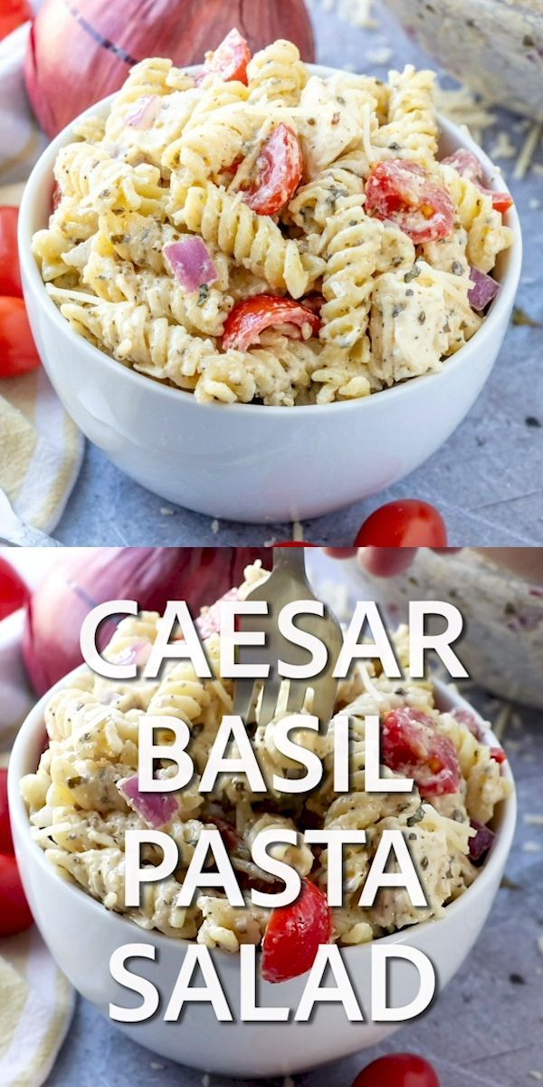 Caesar Basil Pasta Salad