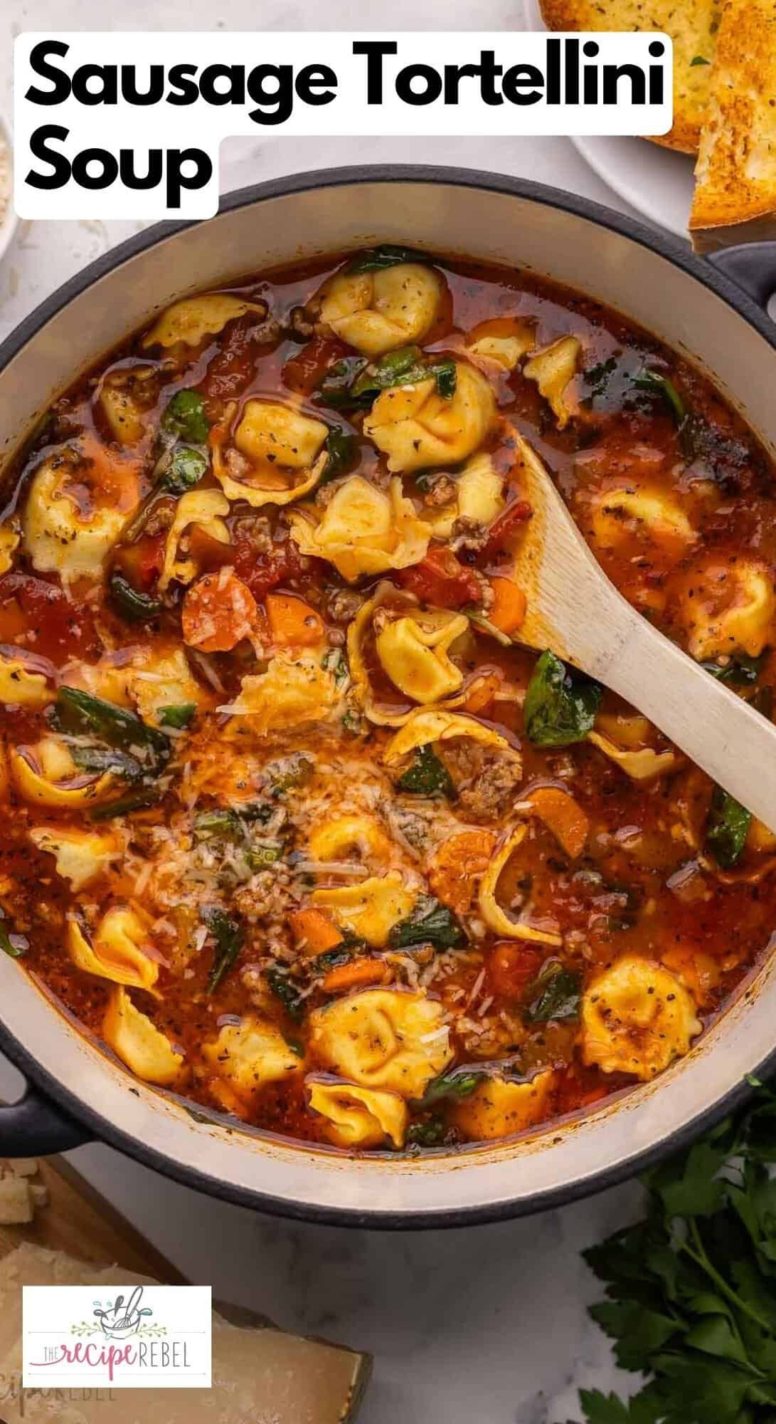 The BEST Sausage Tortellini Soup [VIDEO] - The Recipe Rebel