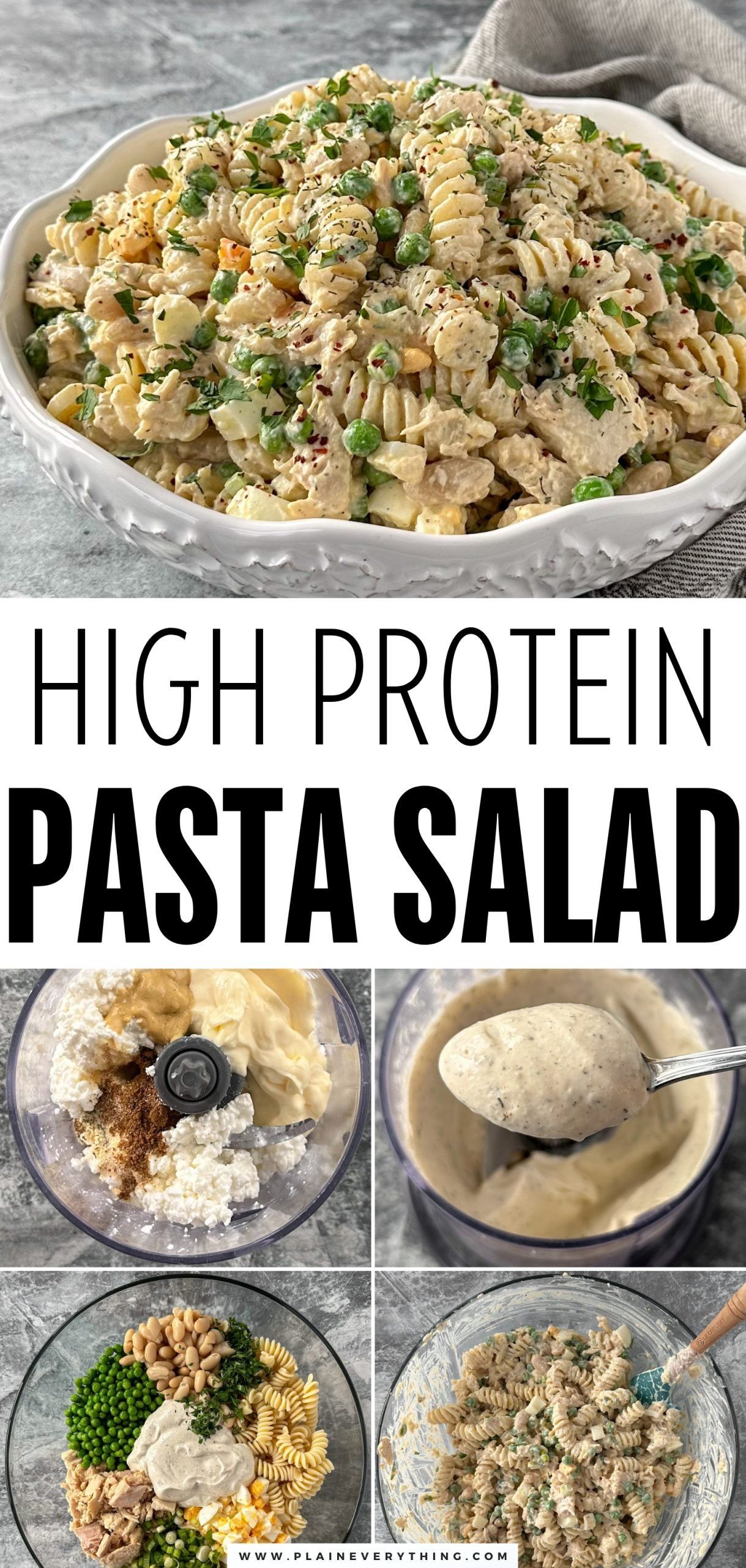Easy Tuna Pasta Salad | High Protein Recipe