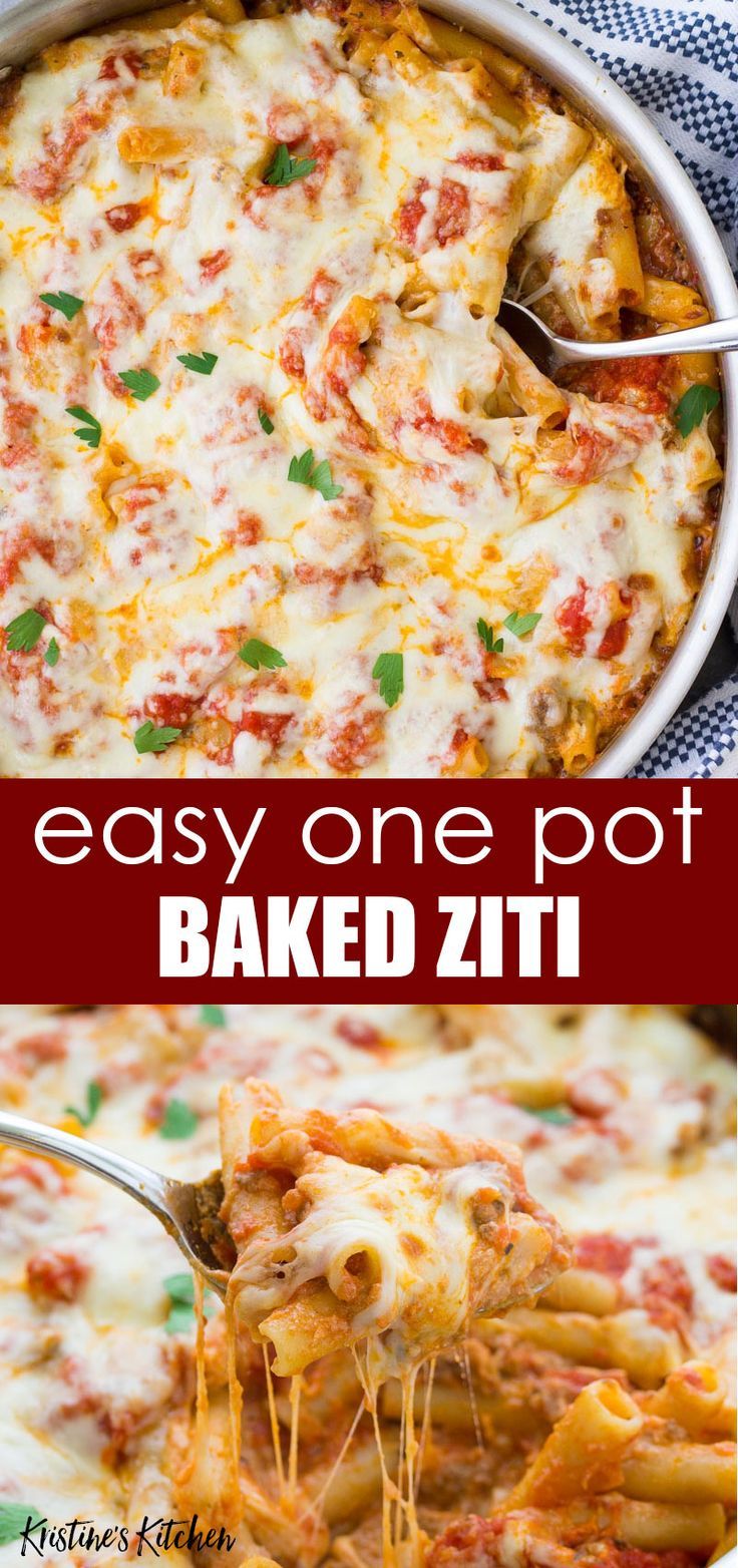 One Pot Baked Ziti
