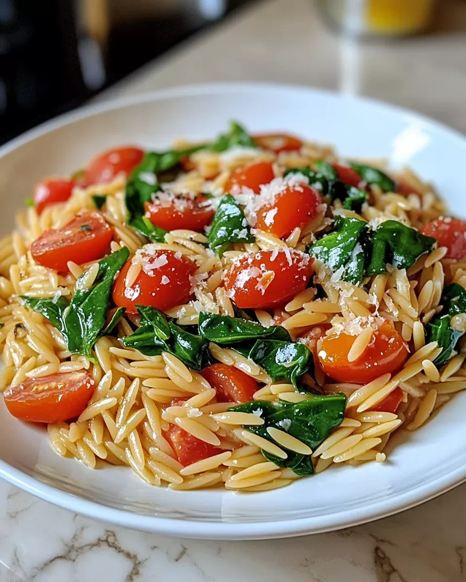 Spinach and Tomato Orzo Pasta: A Flavorful Delight Awaits! - Crisp Tastes