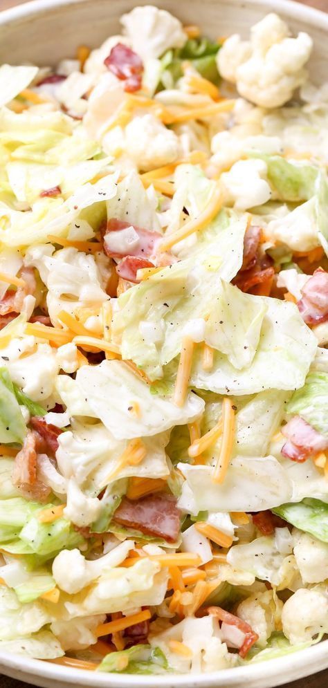 Bacon Cauliflower Salad (VIDEO)