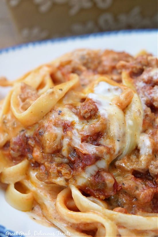 Italian Sausage Fettuccine Pasta