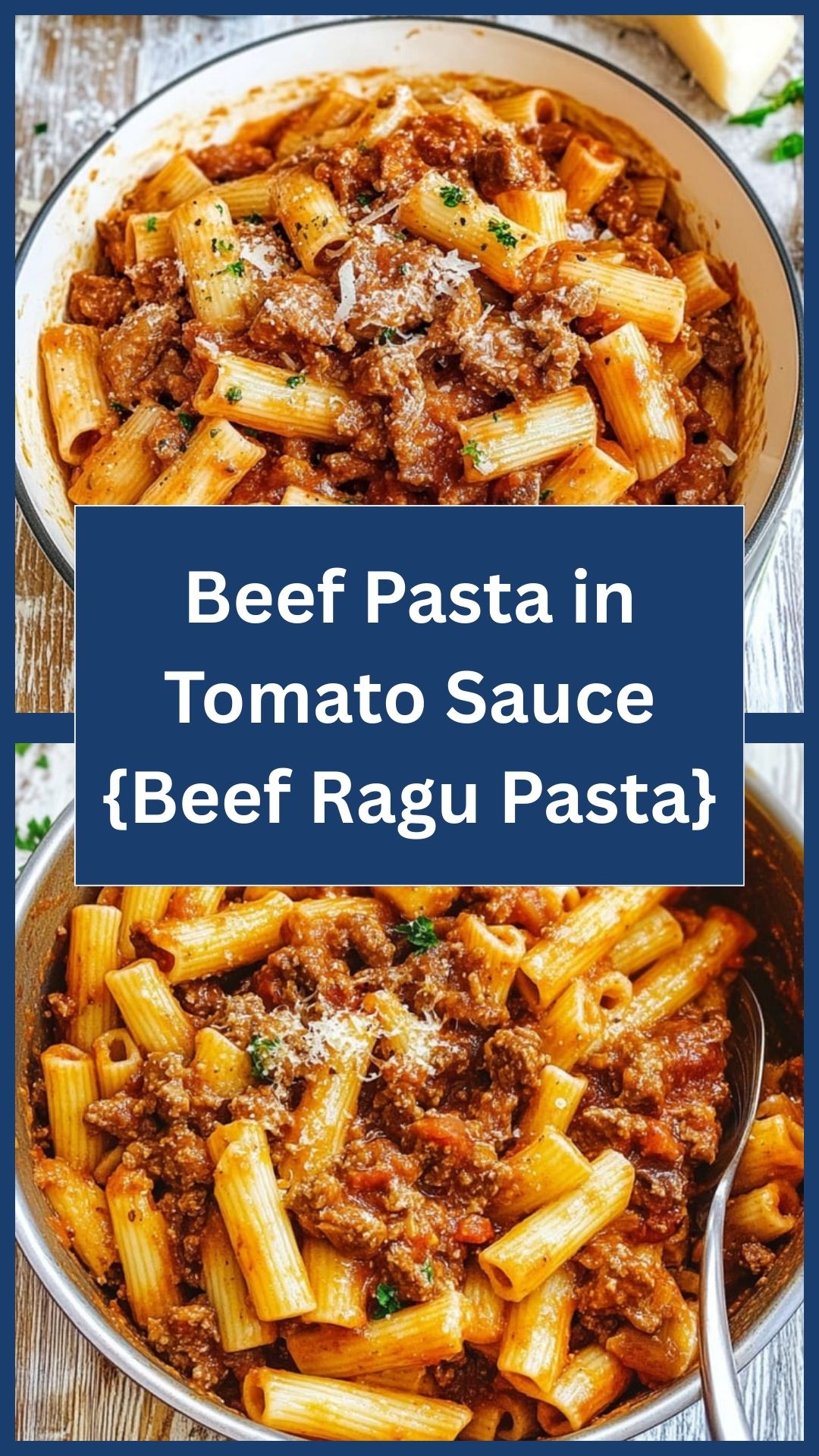 Beef Pasta in Tomato Sauce {Beef Ragu Pasta}