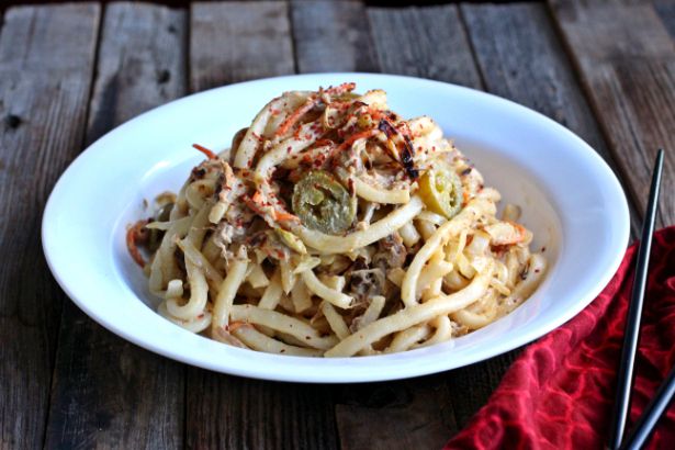 Creamy Pork and Jalapeno Udon