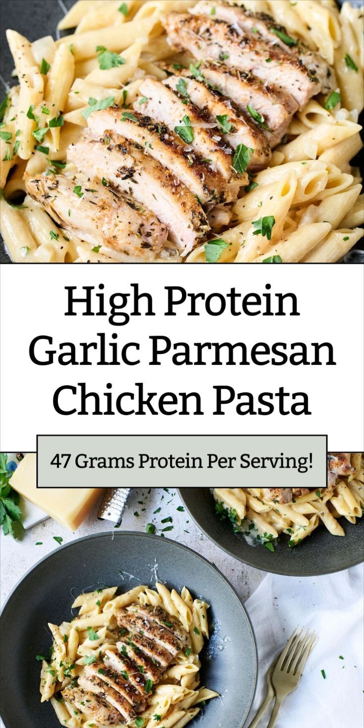 High Protein Chicken Parmesan Pasta
