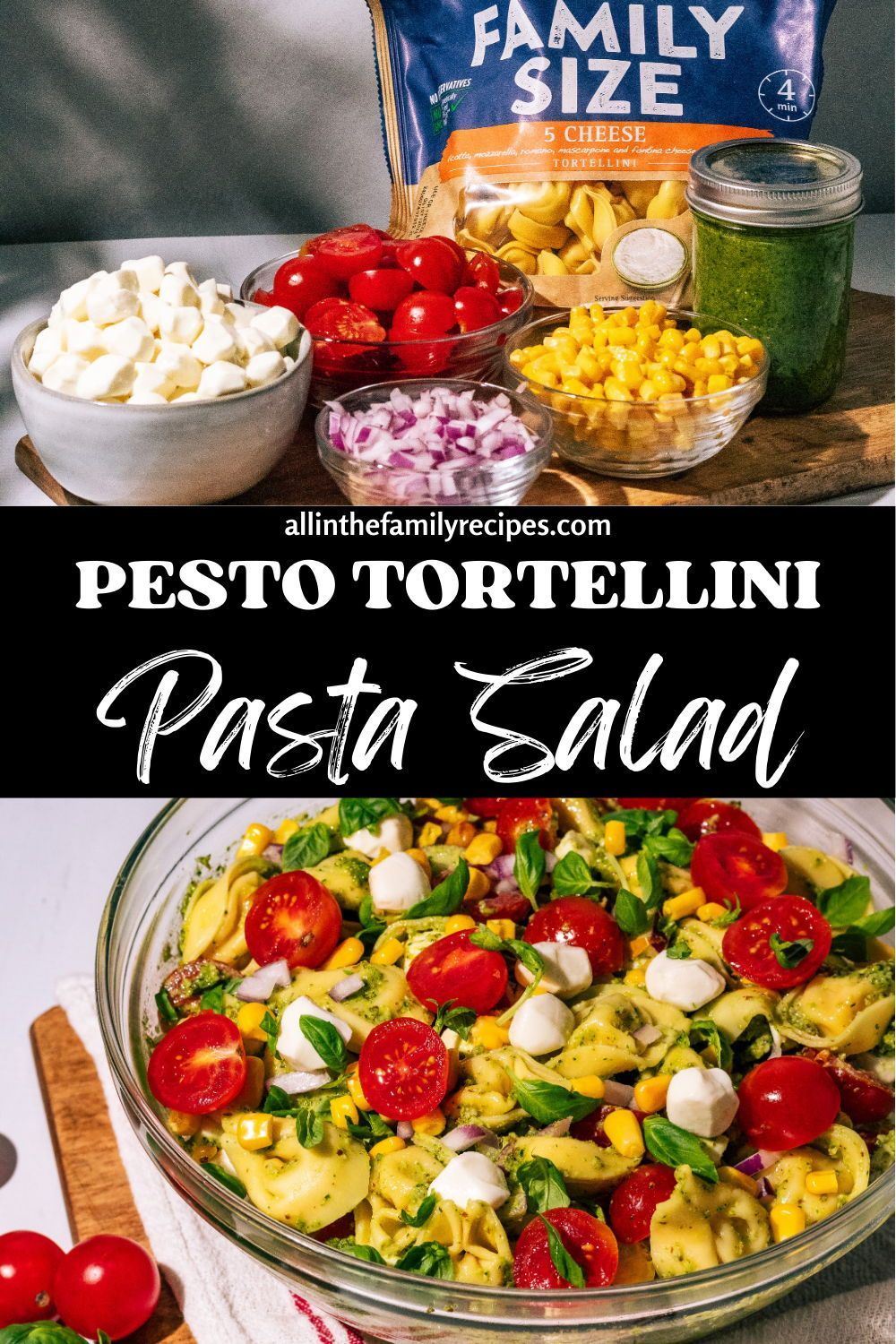 Easy Tortellini Pesto Pasta Salad