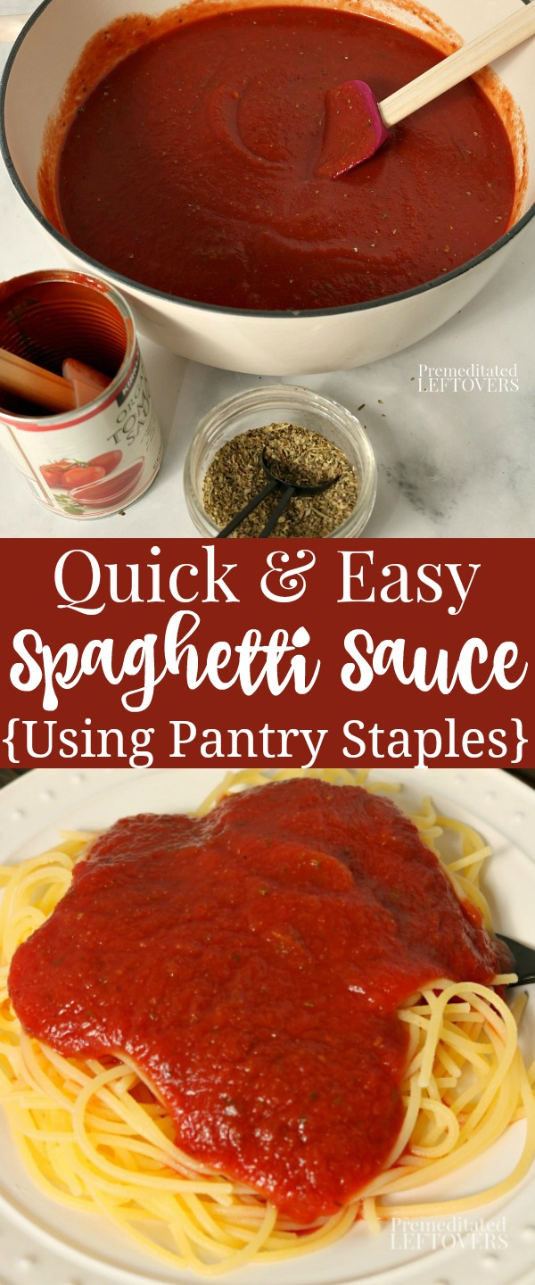 Quick & Easy Spaghetti Sauce Recipe