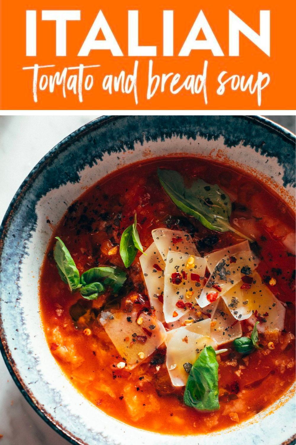 Italian Tomato and Bread Soup Recipe from Pinch of Yum