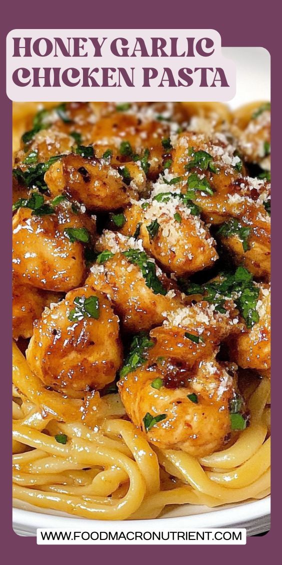 "Mouthwatering Honey Garlic Chicken Pasta: A Perfectly Balanced Meal"