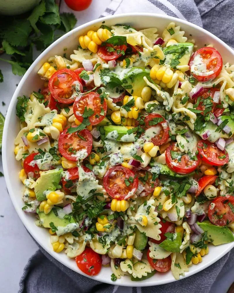 Cilantro-Lime Pasta Salad Recipe | The Feedfeed