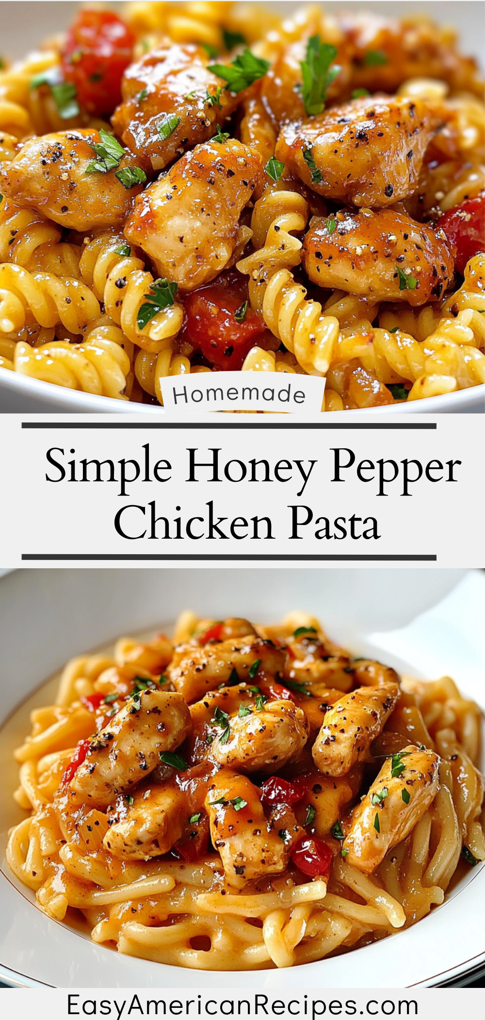Easy Honey Pepper Chicken Pasta Recipe for Dinner