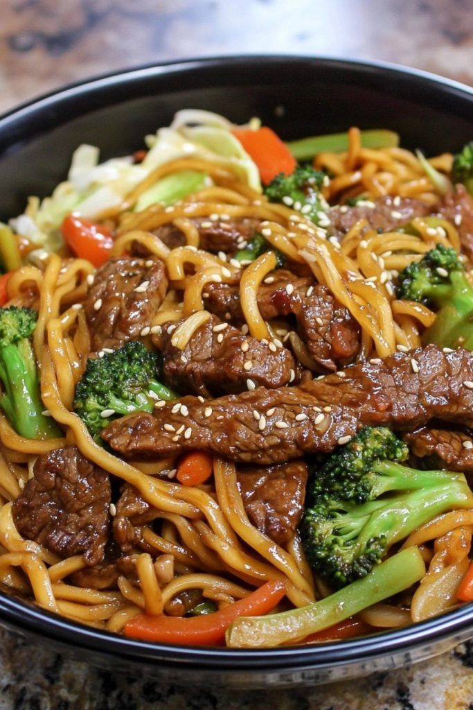 Homemade Beef and Broccoli Lo Mein
