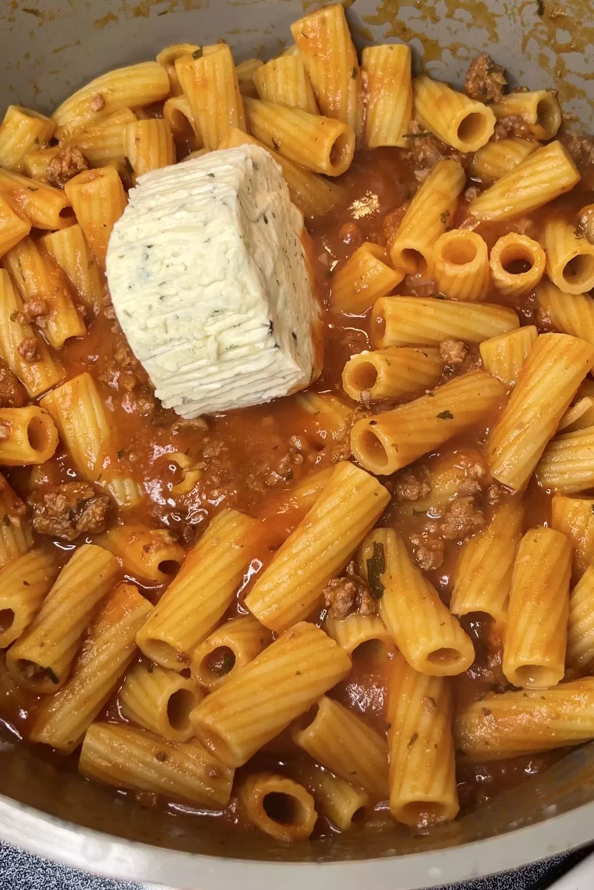 Creamy Rigatoni with Boursin Cheese