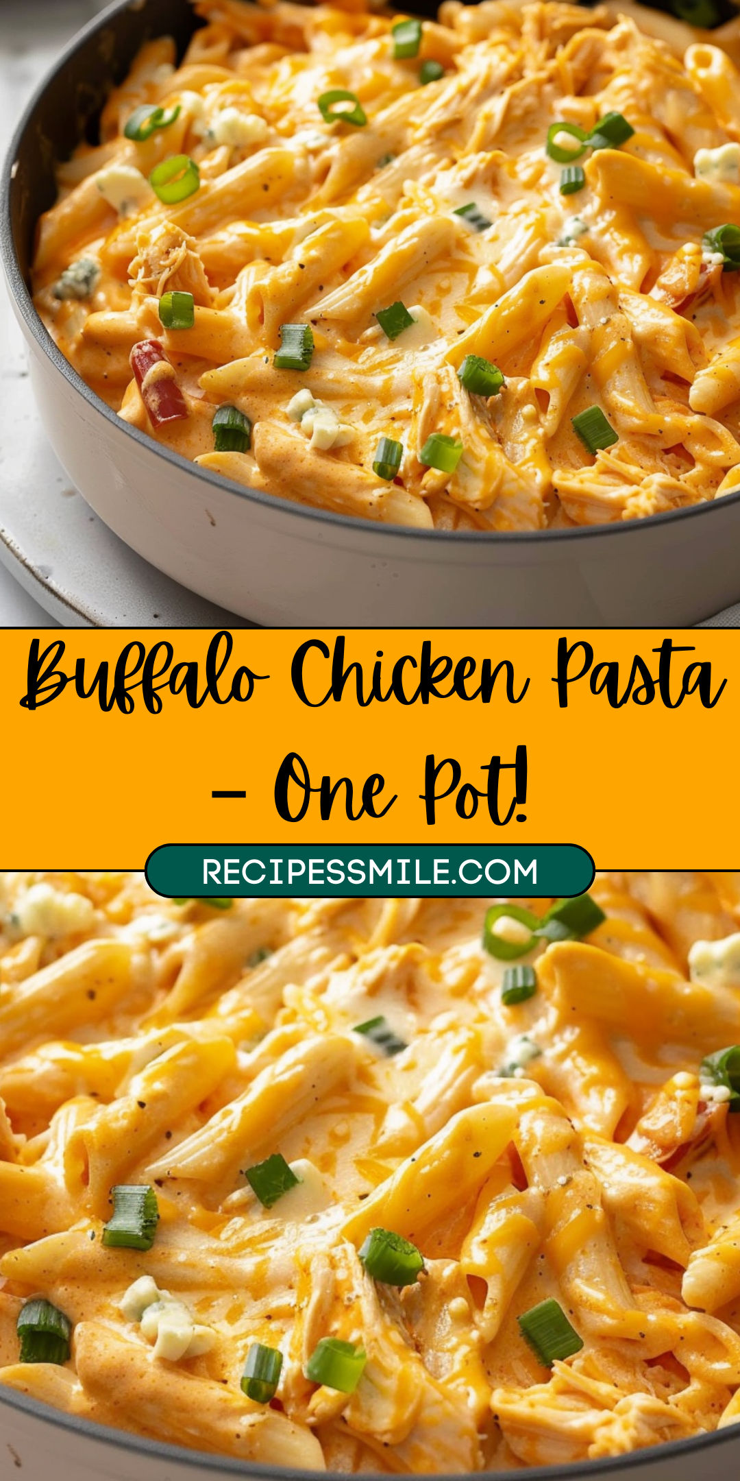 Buffalo Chicken Pasta – One Pot!
