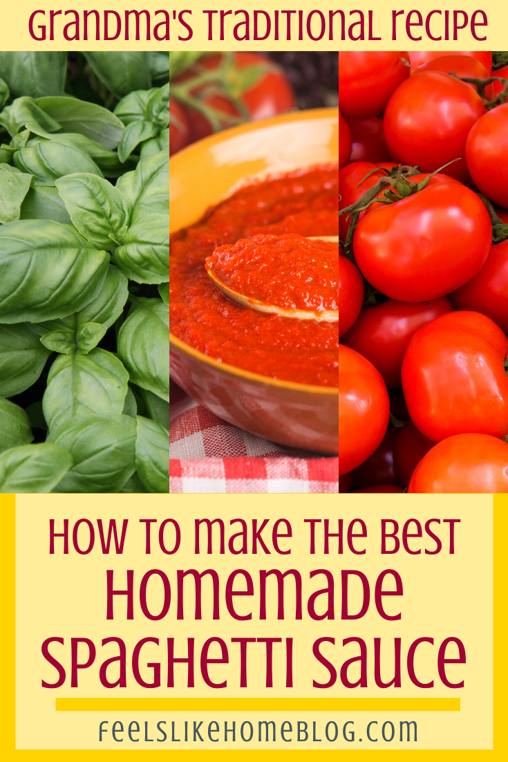 Grandma's Homemade Spaghetti Sauce Recipe