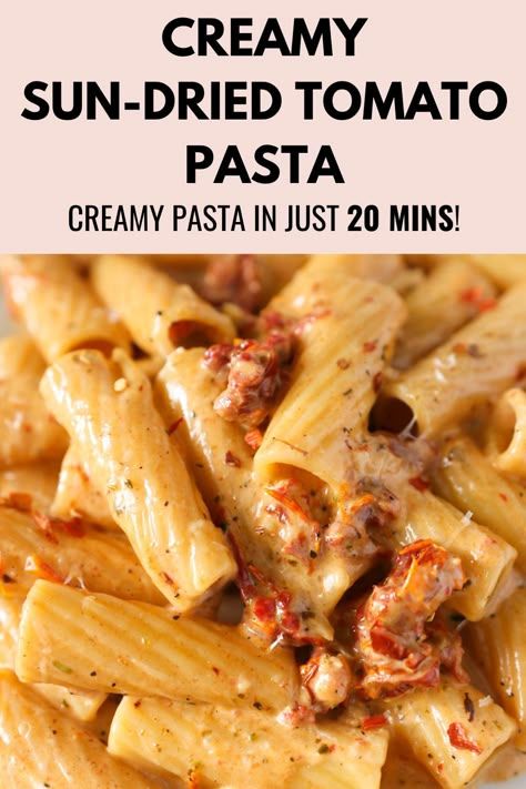 Creamy Sun Dried Tomato Pasta