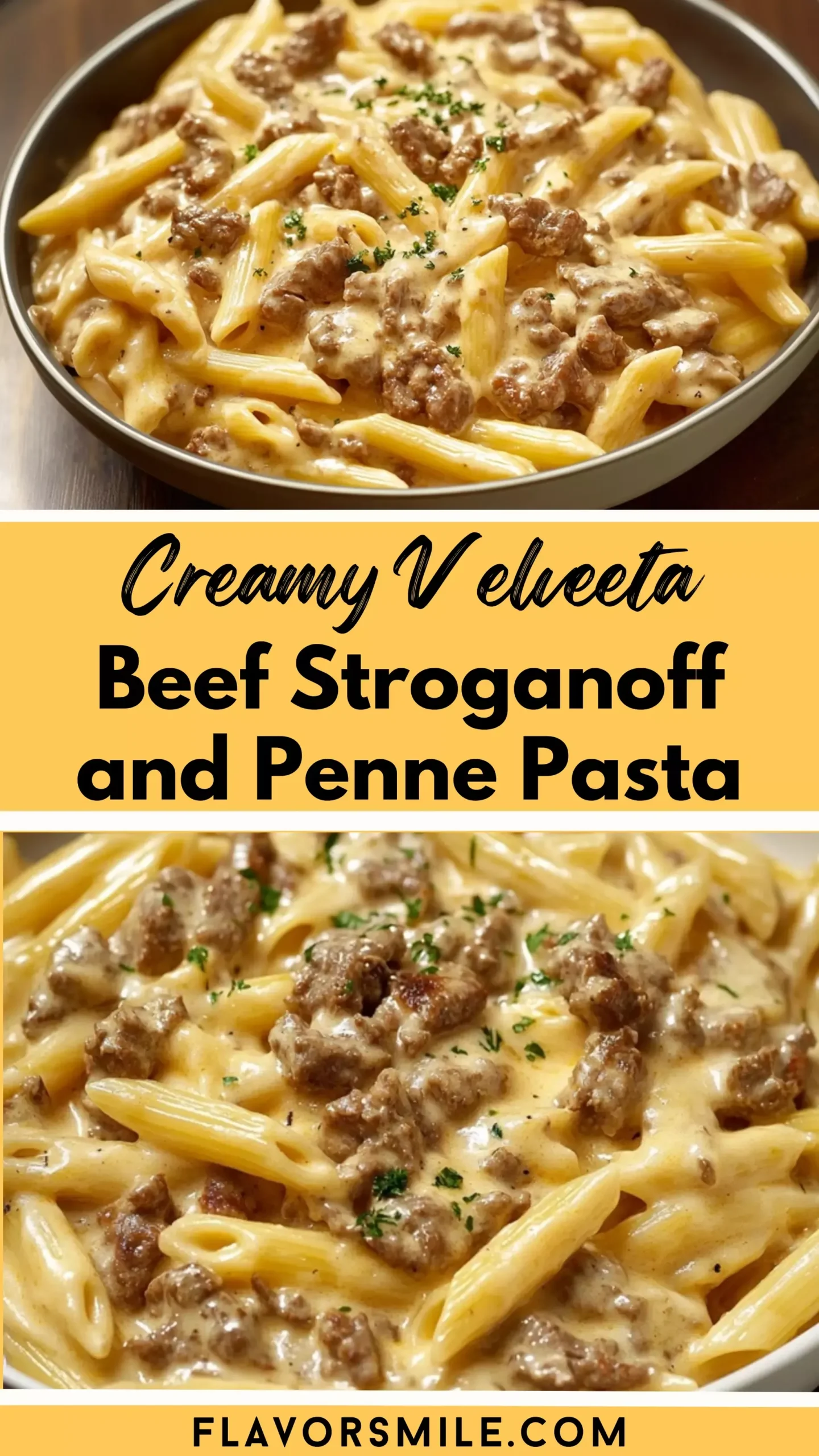 Creamy Velveeta Beef Stroganoff and Penne Pasta – Easy Dinner Recipes for Busy Nights