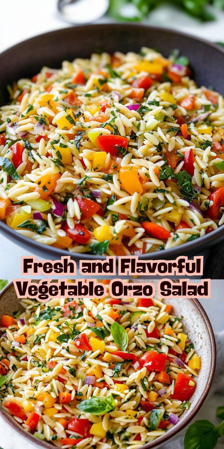 Fresh and Flavorful Vegetable Orzo Salad