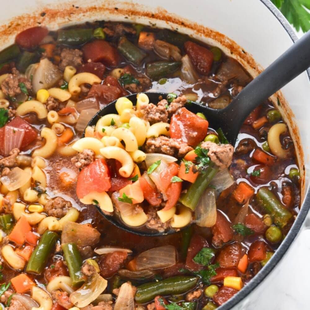 Beef Macaroni Soup Recipe