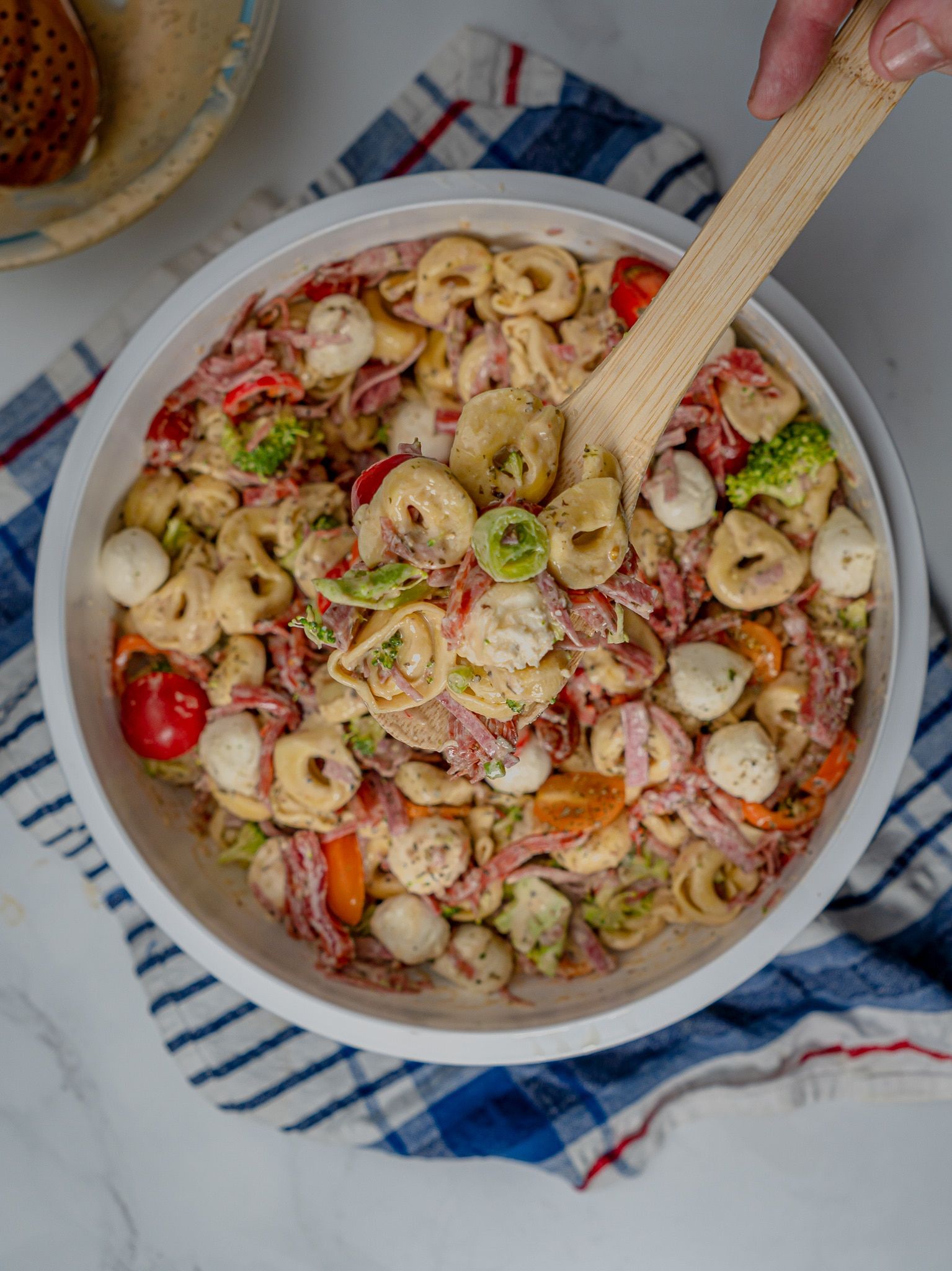 Chilled Tortellini Pasta Salad With Italian Meats