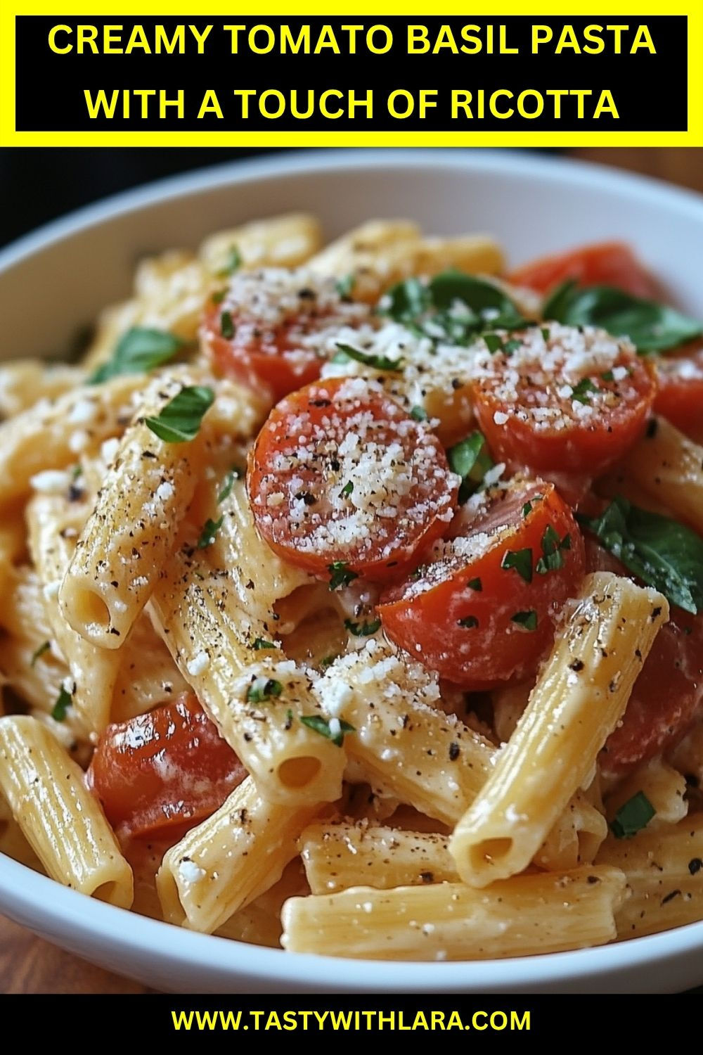 Creamy Tomato Basil Pasta with a Touch of Ricotta
