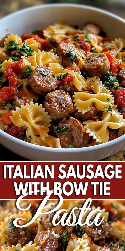 Italian Sausage with Bow Tie Pasta