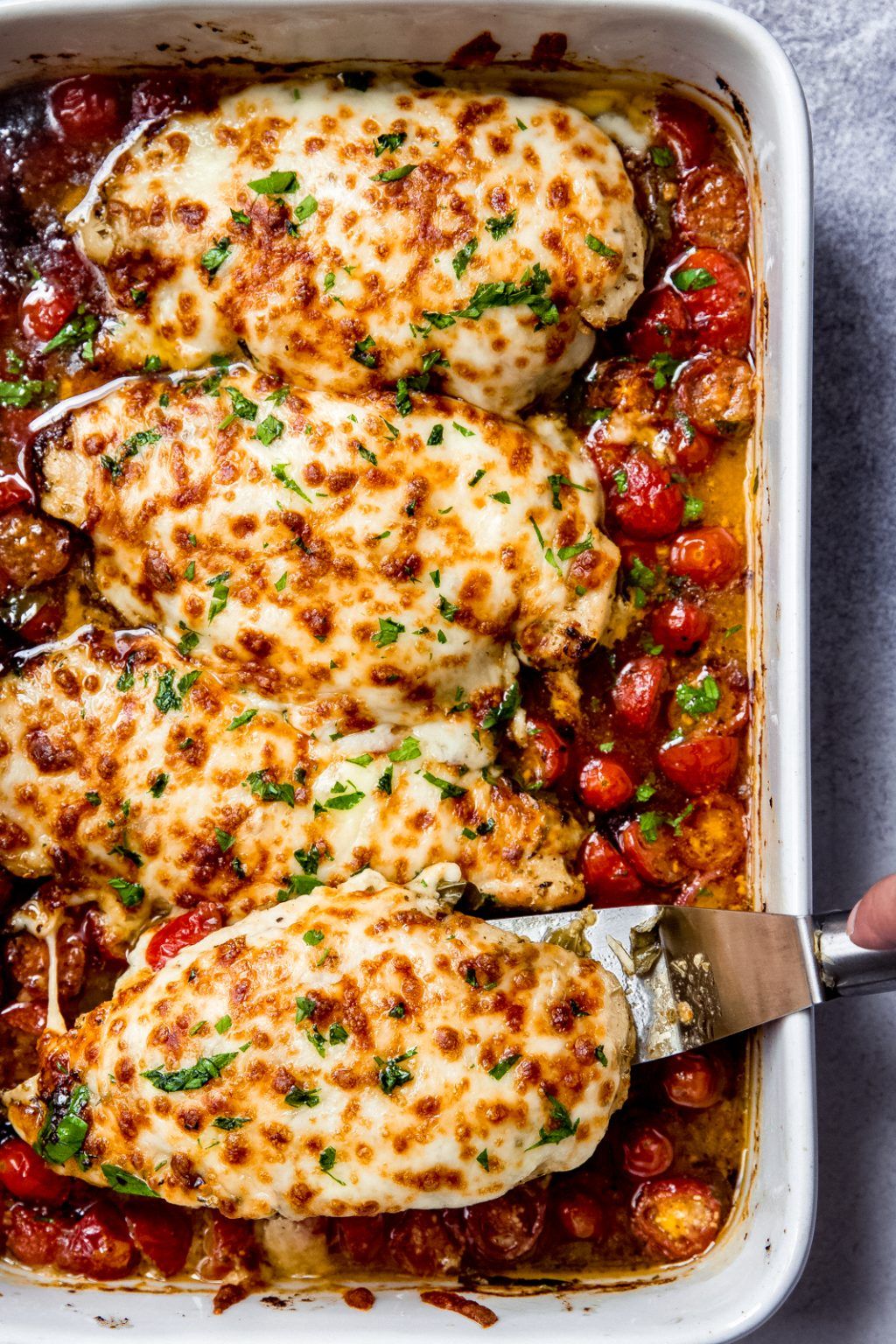 Pesto Baked Chicken with Tomatoes Recipe - Little Spice Jar