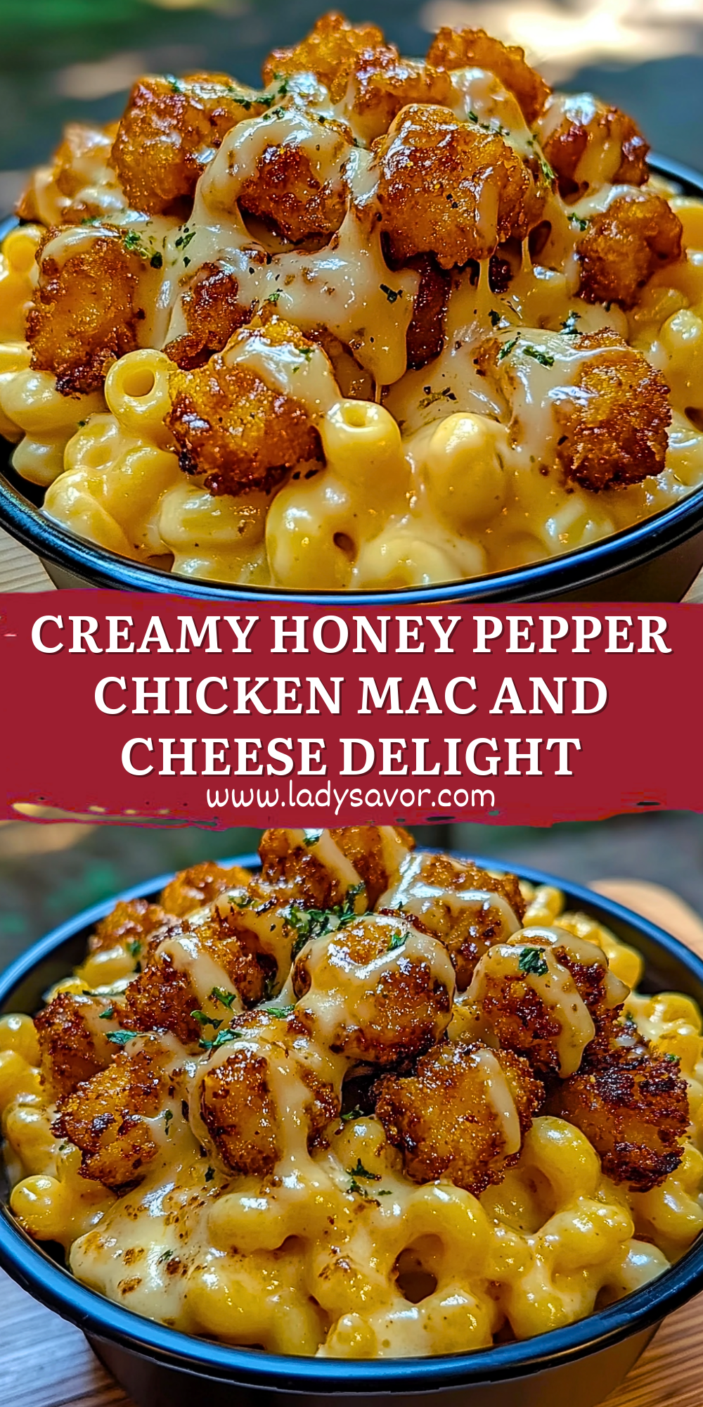 Creamy Honey Pepper Chicken Mac and Cheese Delight