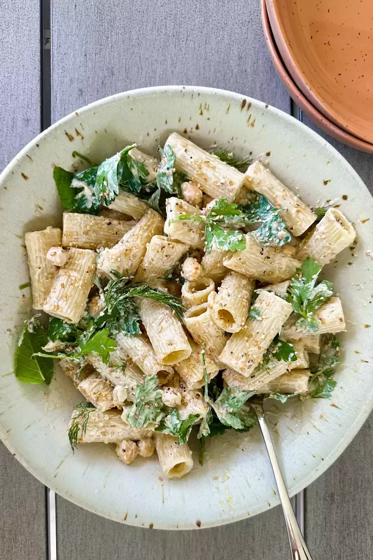 How To Make a Creamy and Delicious Pasta Salad— No Mayo in Sight
